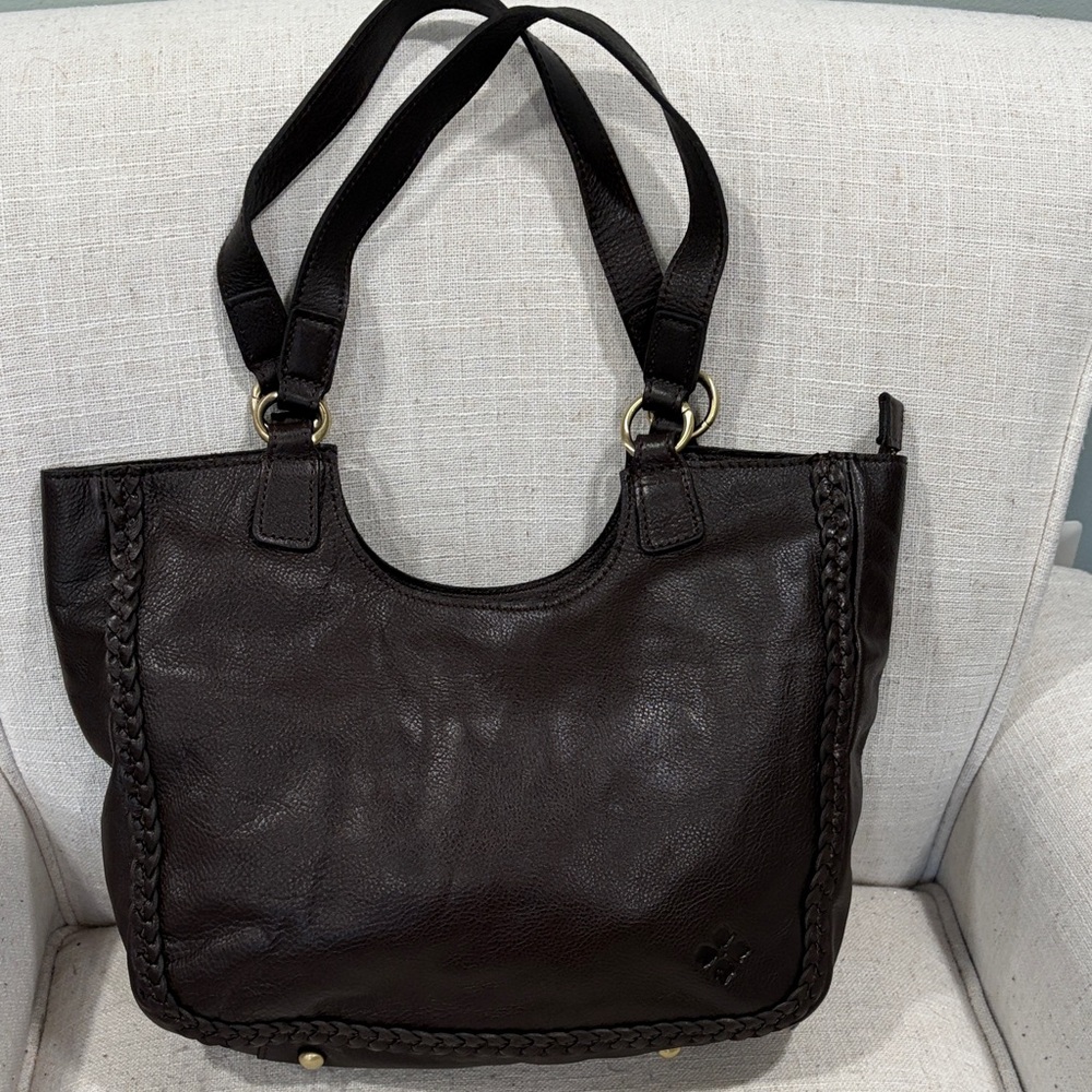 Patricia Nash Dark Brown Leather Tote